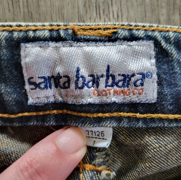 Santa Barbara Jeans, circa 2003, y2k era, size 1, denim jeans with embellishment - Picture 7 of 11